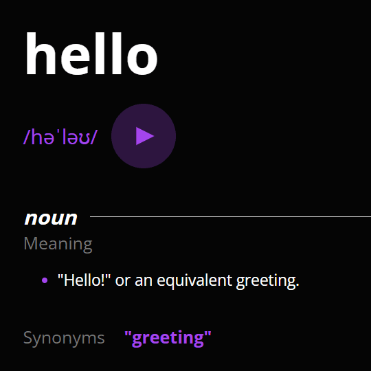 Dictionary App